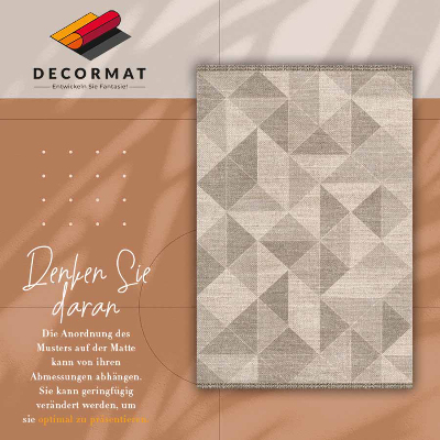 Interior vinyl floor mat Triangles and squares