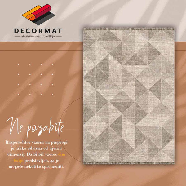 Interior vinyl floor mat Triangles and squares