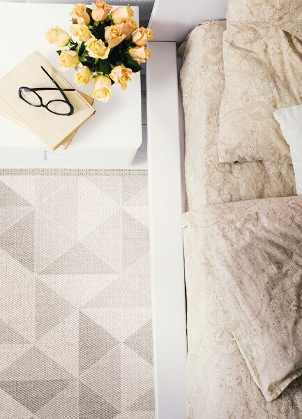 Interior vinyl floor mat Triangles and squares