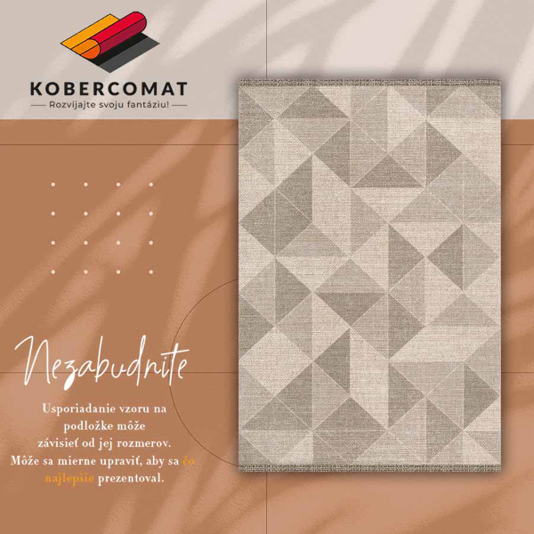 Interior vinyl floor mat Triangles and squares