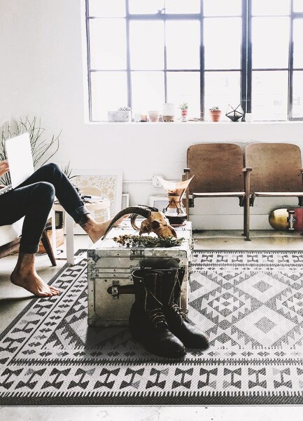 Vinyl rug Retro pattern