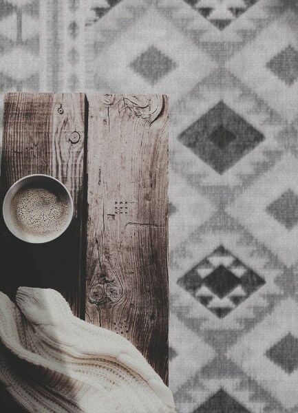 Vinyl carpet Gray rhombuses