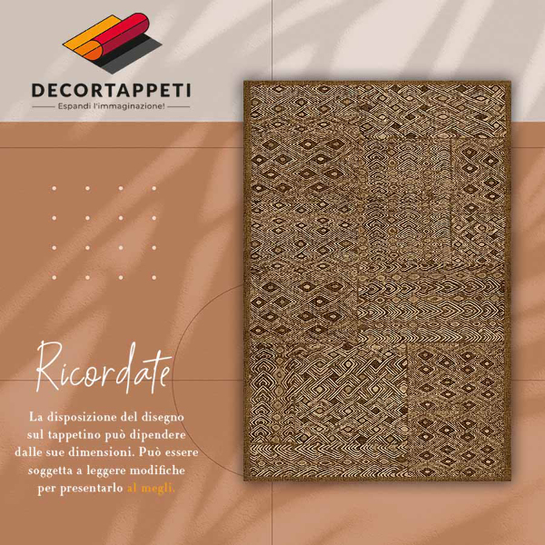 Interior vinyl floor mat Tribal pattern
