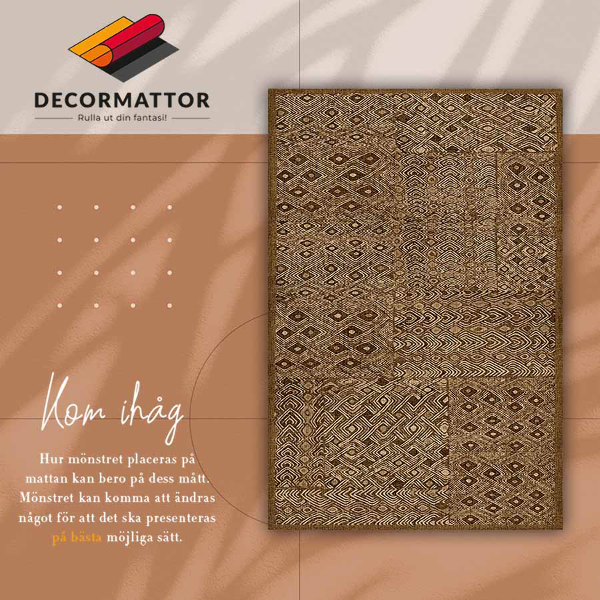 Interior vinyl floor mat Tribal pattern