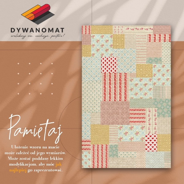 Interior PVC rug Colorful patchwork