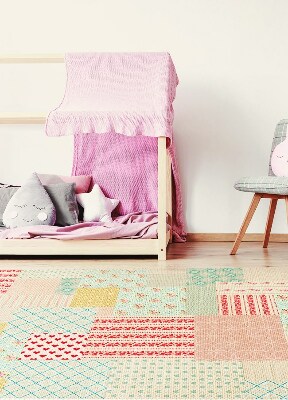 Interior PVC rug Colorful patchwork