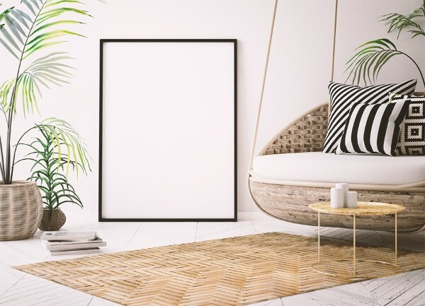 Universal vinyl rug Wicker texture