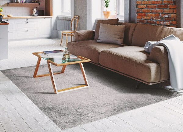 Indoor vinyl PVC carpet Silver concrete