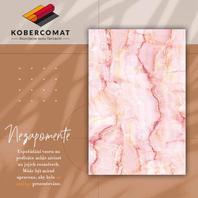 Fashionable PVC carpet Pink marble