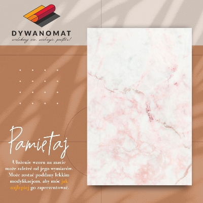 Indoor vinyl PVC carpet White and pink stone