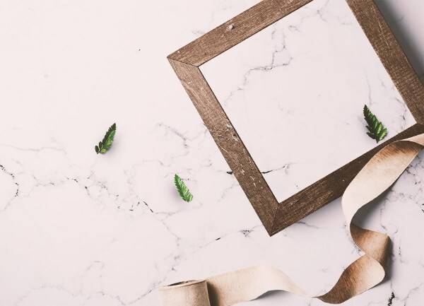 Vinyl floor rug Marble black and white