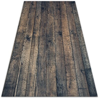 Vinyl floor rug Dark boards