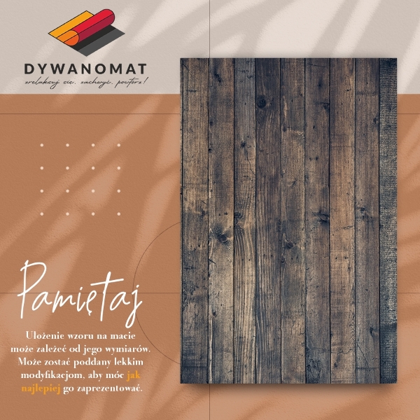 Vinyl floor rug Dark boards