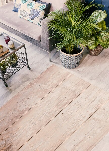 Vinyl floor mat Aged boards
