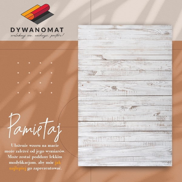 Fashionable vinyl rug White boards texture