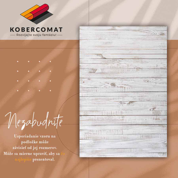 Fashionable vinyl rug White boards texture