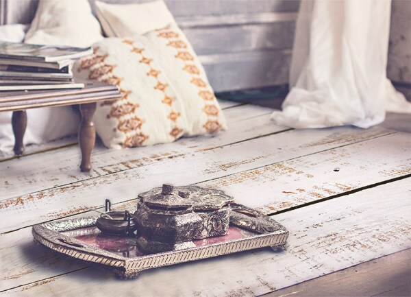 Interior PVC rug Rustic wood