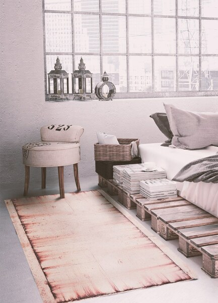 Vinyl floor rug Rust texture