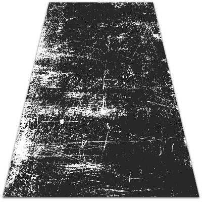 Fashionable vinyl rug Black scratched concrete