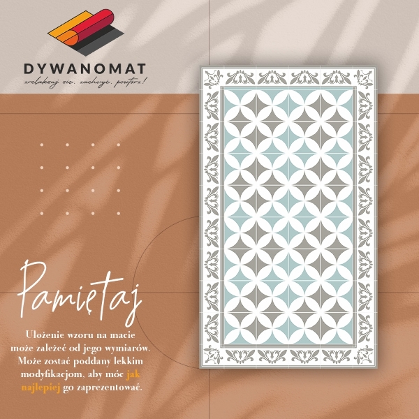 Indoor vinyl PVC carpet Portuguese tiles