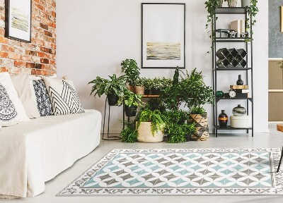 Indoor vinyl PVC carpet Portuguese tiles