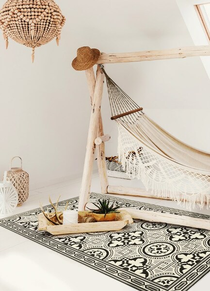 Vinyl floor rug Talavera style