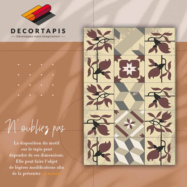 Vinyl floor mat Magnolia tiles