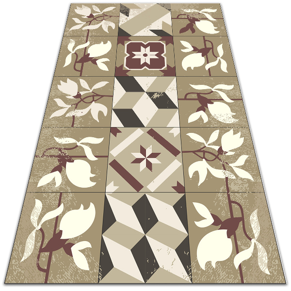 Fashionable vinyl rug Magnolia tiles