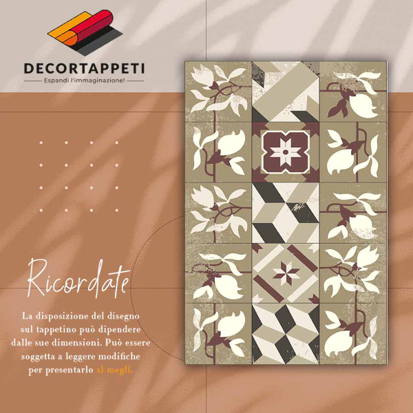 Fashionable vinyl rug Magnolia tiles