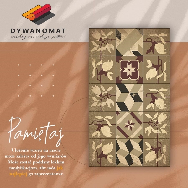 Fashionable vinyl rug Magnolia tiles