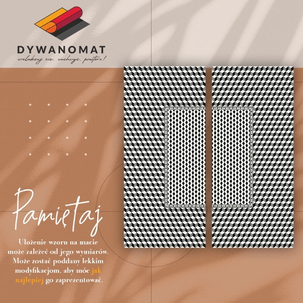 Vinyl floor rug 3D pattern
