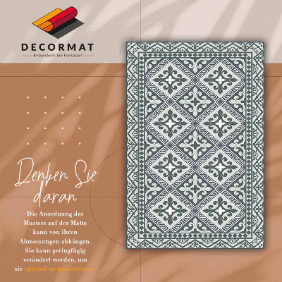 Interior PVC rug Geometric flowers pattern