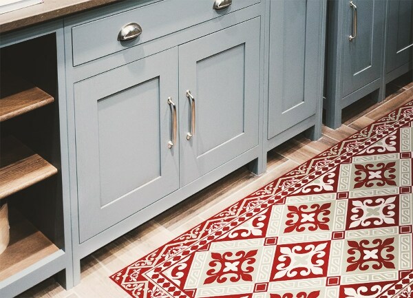 Vinyl rug Floral pattern