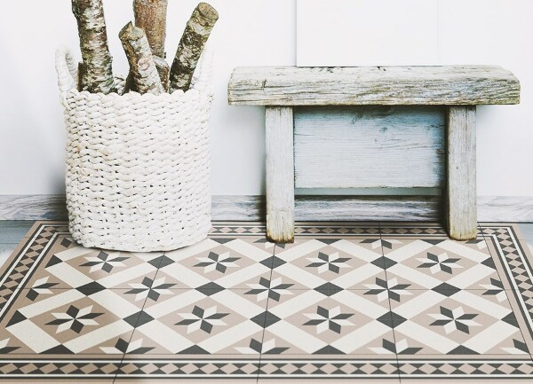 Universal vinyl rug Eight-pointed stars
