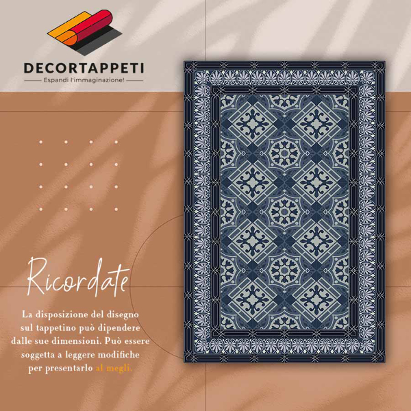 Indoor vinyl PVC carpet Navy blue talavera