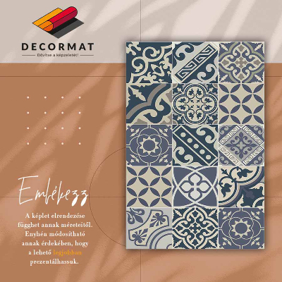 Interior vinyl floor mat Retro patterns