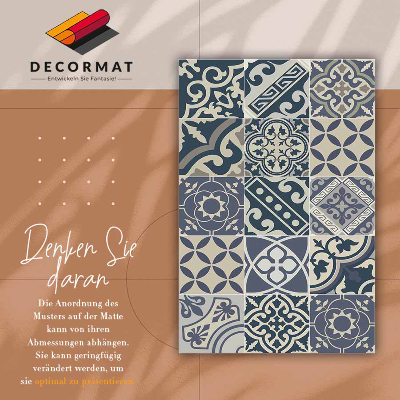 Interior vinyl floor mat Retro patterns