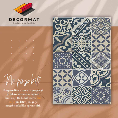 Interior vinyl floor mat Retro patterns