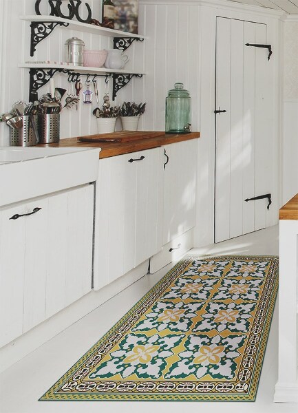 Vinyl rug Boho style