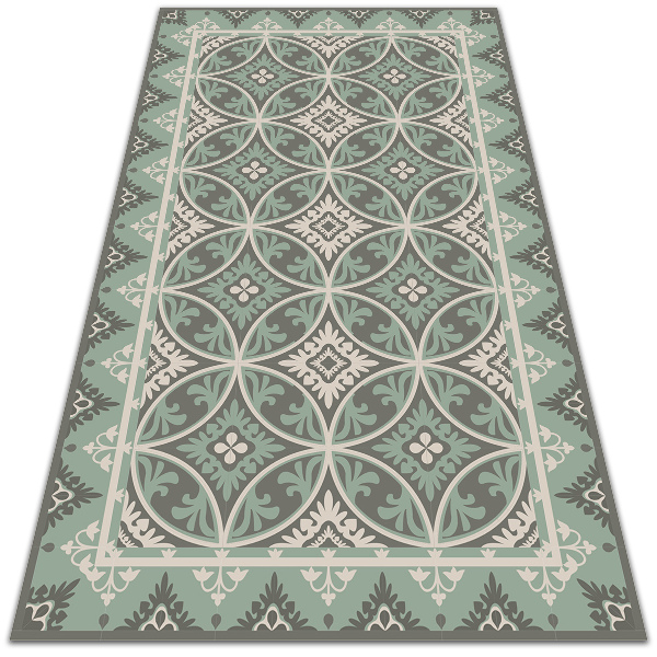 Universal vinyl rug Retro circles pattern