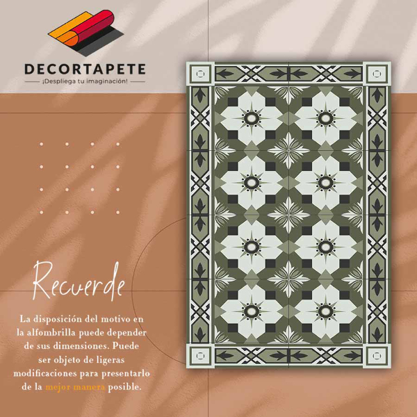 Universal vinyl rug Tiled geometric pattern