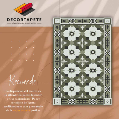 Universal vinyl rug Tiled geometric pattern