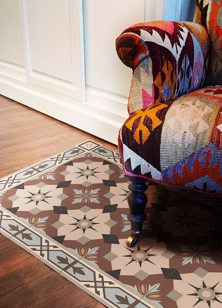 Vinyl rug Geometric tiles
