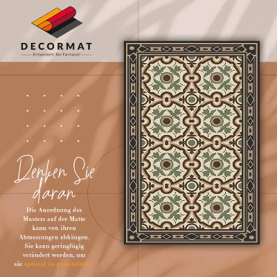 Fashionable vinyl rug Oval patterns