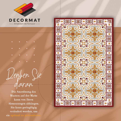 Vinyl floor rug Oriental style