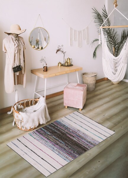 Indoor vinyl PVC carpet Colorful stripes