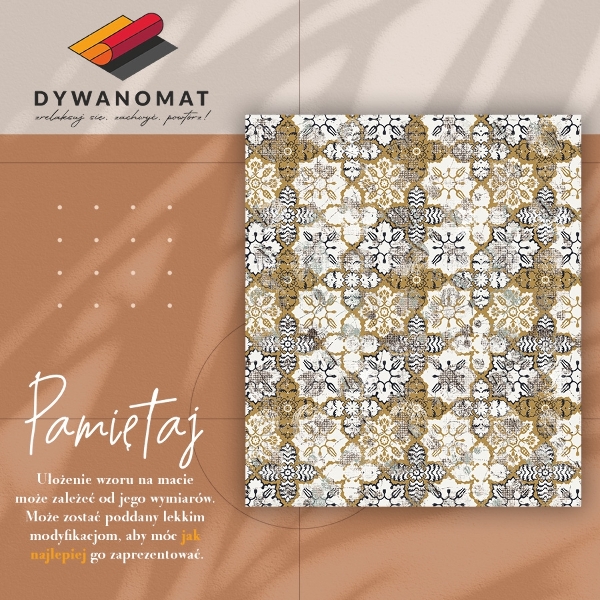Vinyl floor rug Floral abstraction