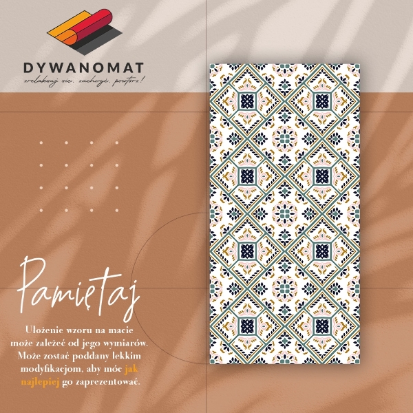 Vinyl floor rug Geometric pattern