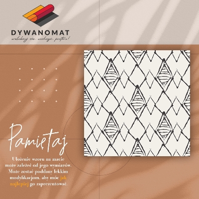 Vinyl floor rug Mountain peaks pattern