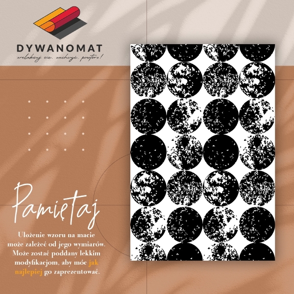 Universal vinyl rug Black wheels